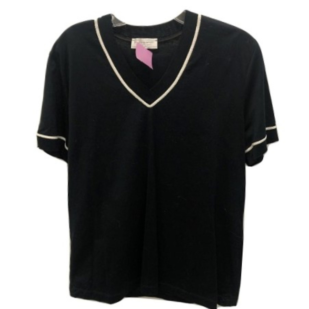 St. John Sport Short Sleeve V-Neck Shirt, Size M